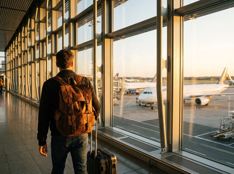 機場通道上走向登機門的旅客